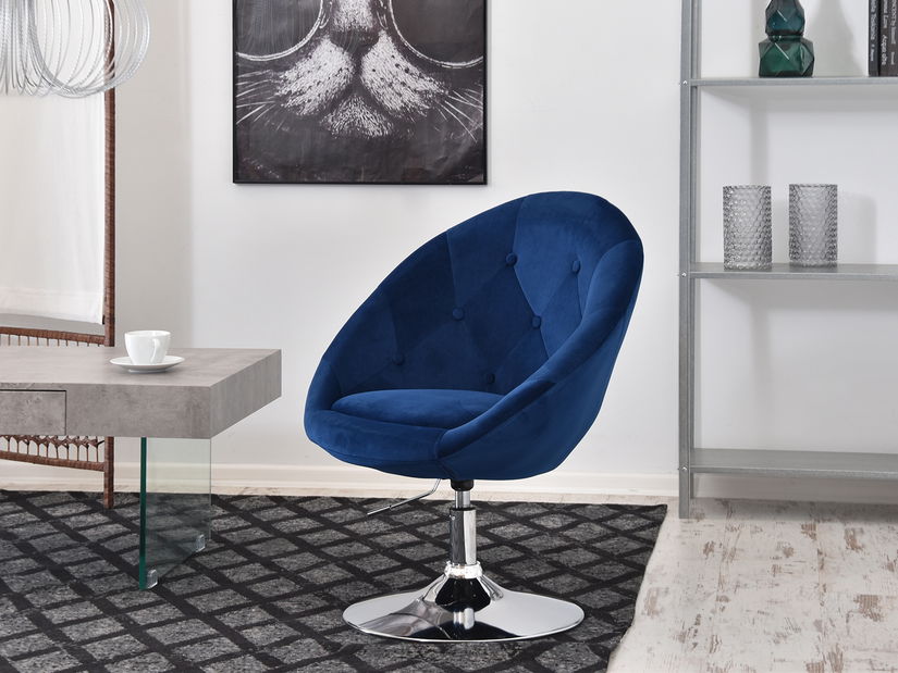 Fotoliu Lush 3 (albastru marin + auriu)