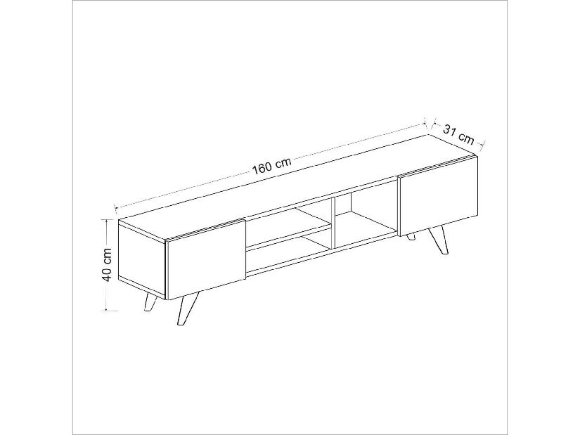 TV asztal/szekrény Bekupu (fehér) 
