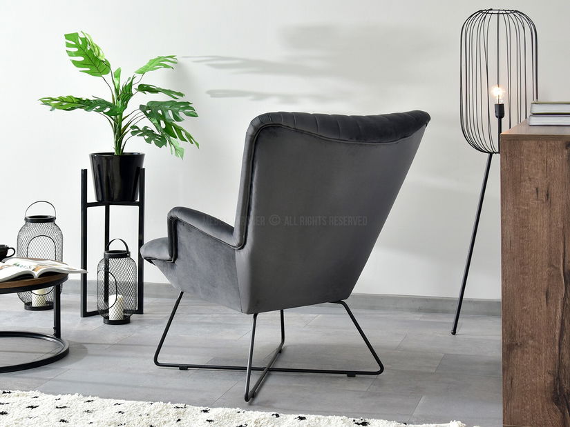 Fotoliu relax Nuttshell (grafit + negru)