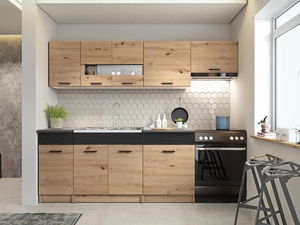 Bucătărie 240 cm Ali (Negru)