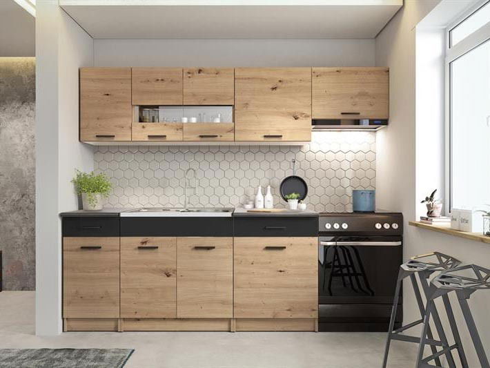 Bucătărie 240 cm Ali (Negru)