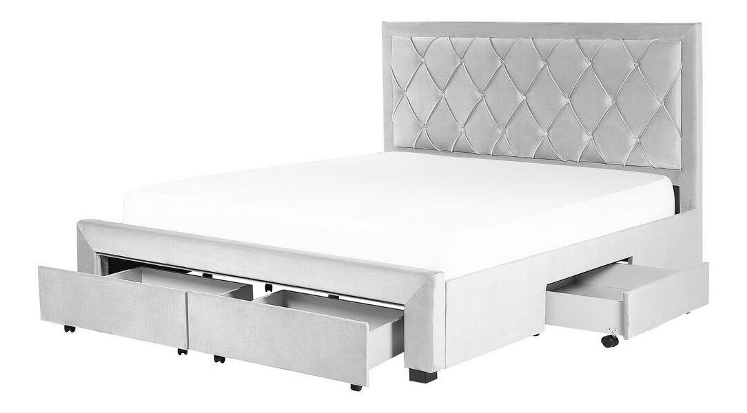 Franciaágy 180 cm Lubbka (fekete)