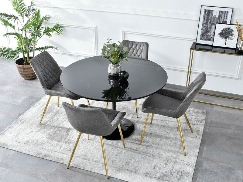 Stolička Aron (sivá + zlatá)