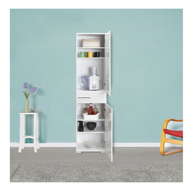 Policová skriňa Aderyn (biela)