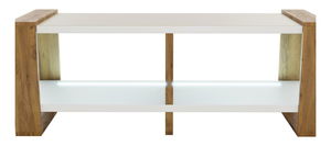 LED TV Stolík Nico (craft zlatý + biela)