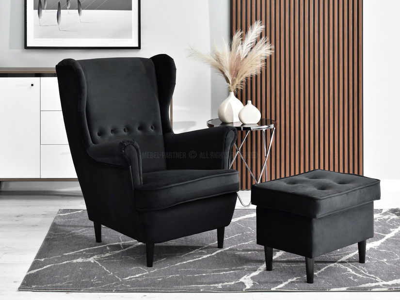 Relaxačné kreslo Margis (čierna)