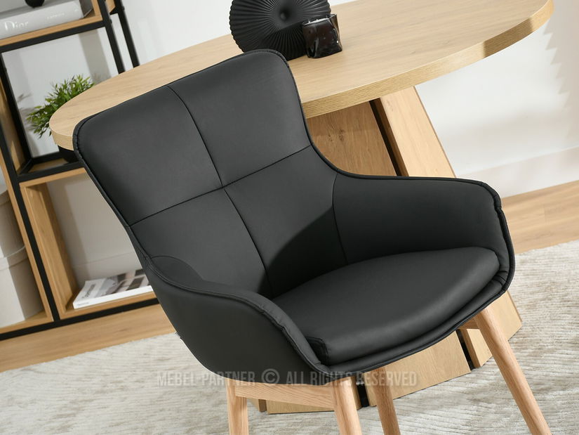 Scaun sufragerie Camisetas (negru + stejar)