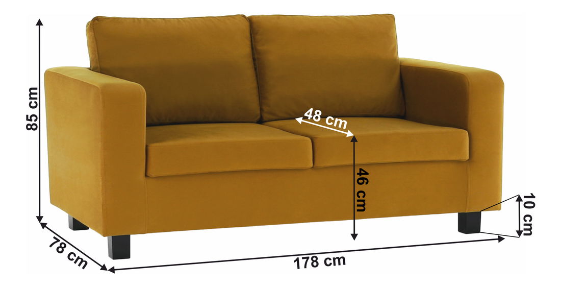 Canapea trei locuri Likuma (Muștar)