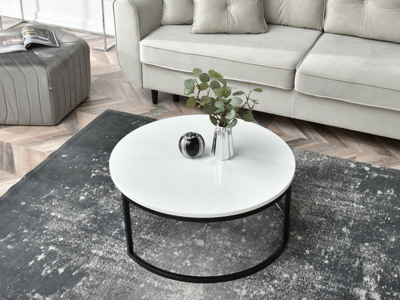 Dohányzóasztal Kolja Stolik Xl (fehér + fekete)