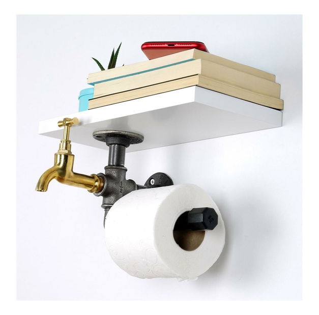 Držiak na toaletný papier Nenanu 40 (biela) 