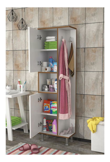 Kúpeľňová skrinka Dadave (biela) 