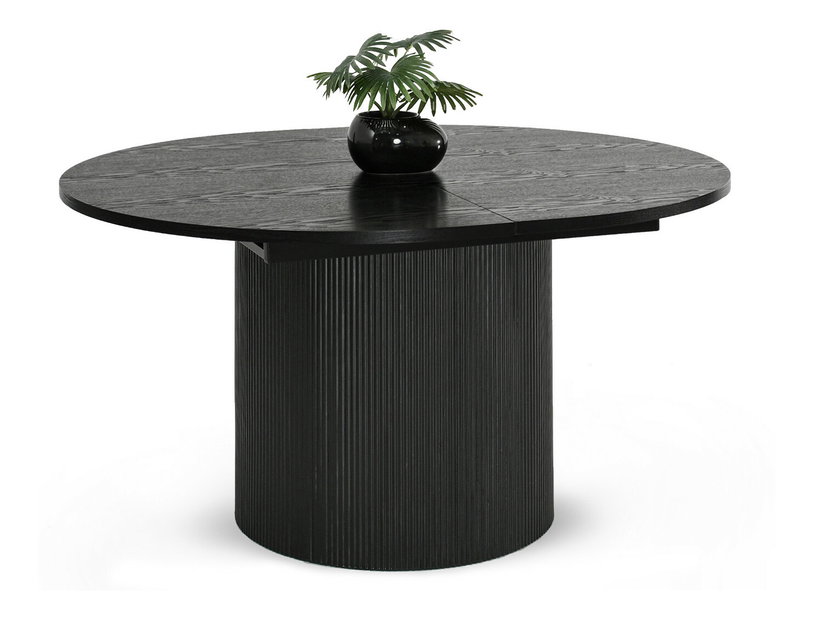 Masă de sufragerie Paga (lemn negru + negru)