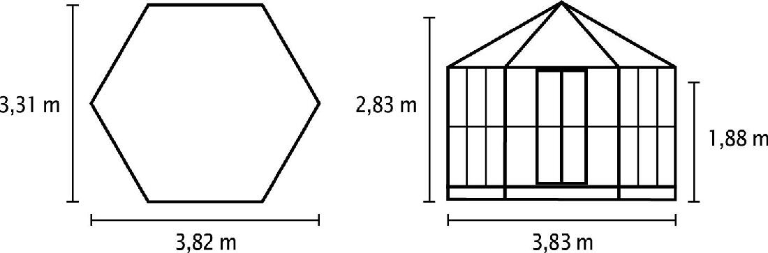 Greenhouse stil special Hera 9000 (policarbonat + sticlă securizată + aluminiu anodizat)