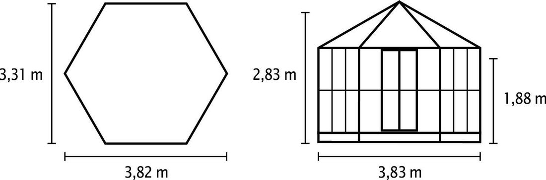 Greenhouse stil special Hera 9000 (policarbonat + sticlă securizată + aluminiu anodizat)