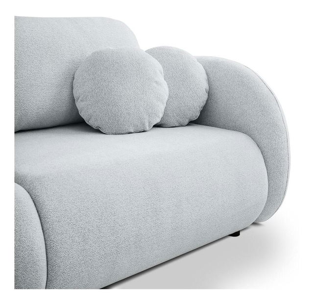 Pohovka trojsedačka Ovalia (svetlosivá + čierna)