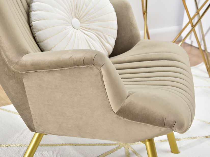 Relaxačné kreslo Lanzaris (zlatá)
