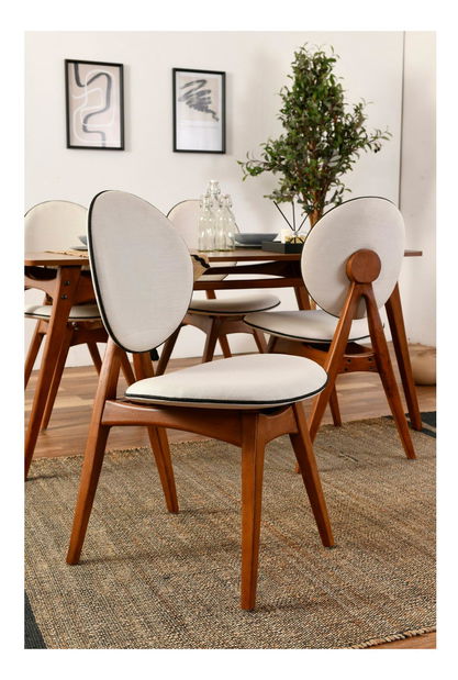 Set blagovaonskih stolica (2 kom.) Toukuta (orah + krem)