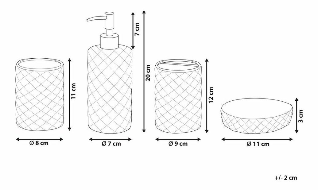 Accesorii baie Tabitha (transparent) 