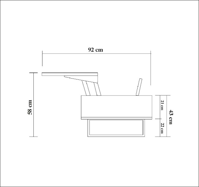 Masă de cafea Extra (Nuc + Negru)