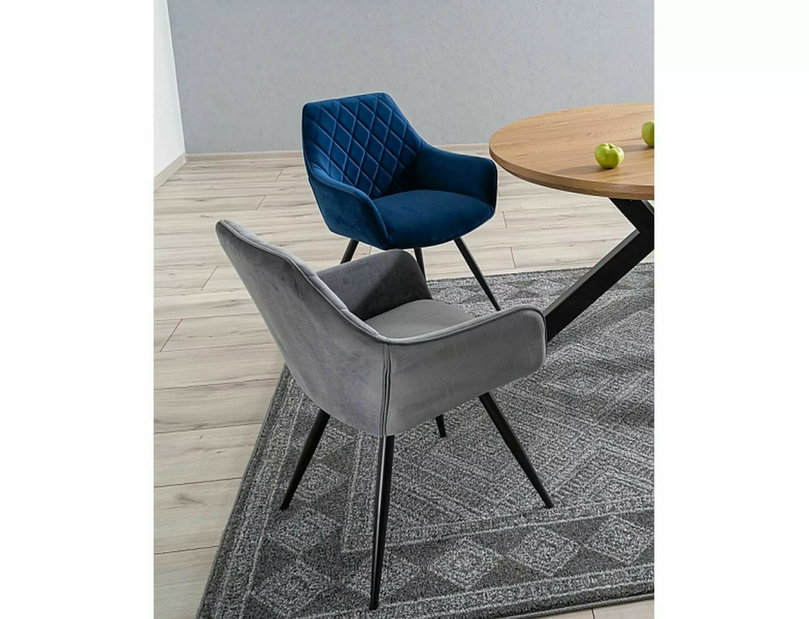 Jedálenská stolička Liana (sivá + čierna)