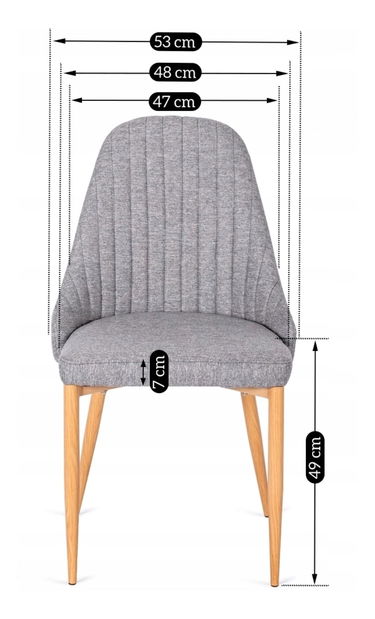 Jedálenská stolička Trasladal (sivá) 