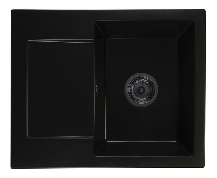 Chiuvetă de bucătărie Dalgam (negru) (cu 3 orificii pentru robinet) (S)