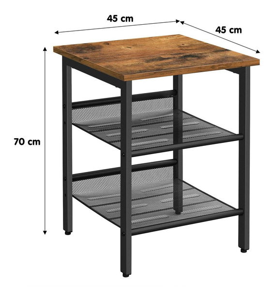 Príručný stolík Nimoke (hnedá) 