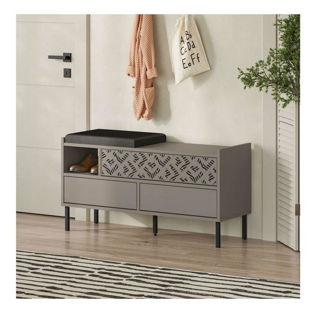 Skrinka na topánky Heton (svetlá mokka) 