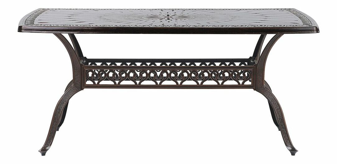 Set de masă pentru grădină LIZZI (aluminiu) (maro) (pentru 6 persoane)