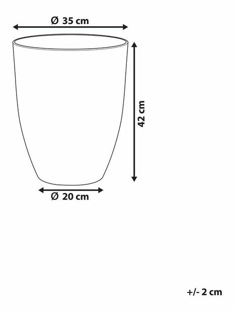 Kvetináč CROSS 42x35x35 cm (kameň) (sivá)