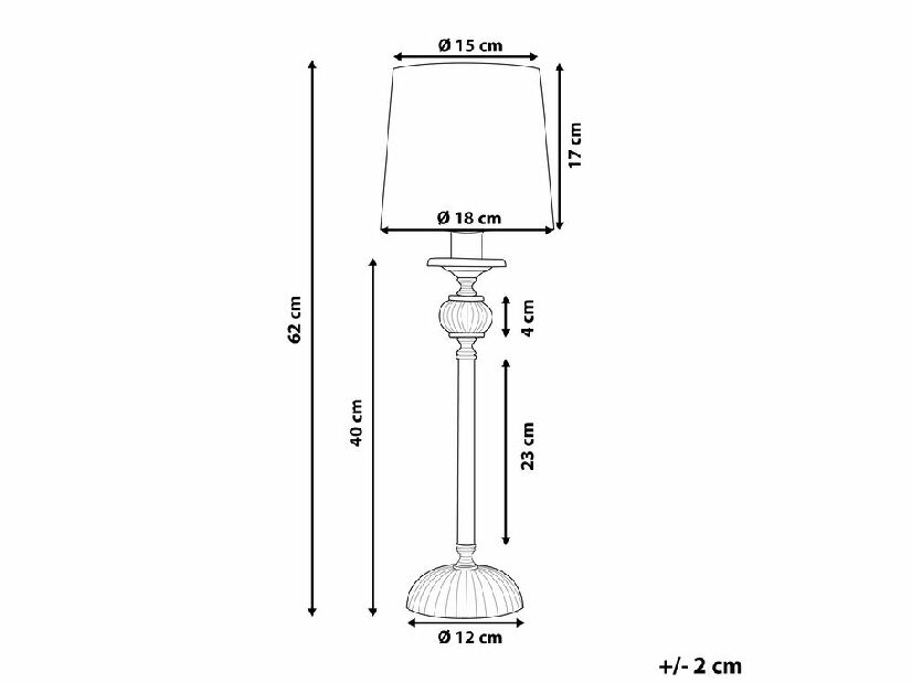 Stolna lampa Kubza (bijela)