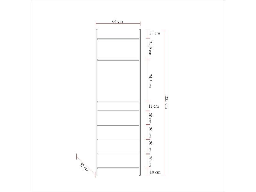 Radni stol Nidupe 5 (hrast safir + crna) 