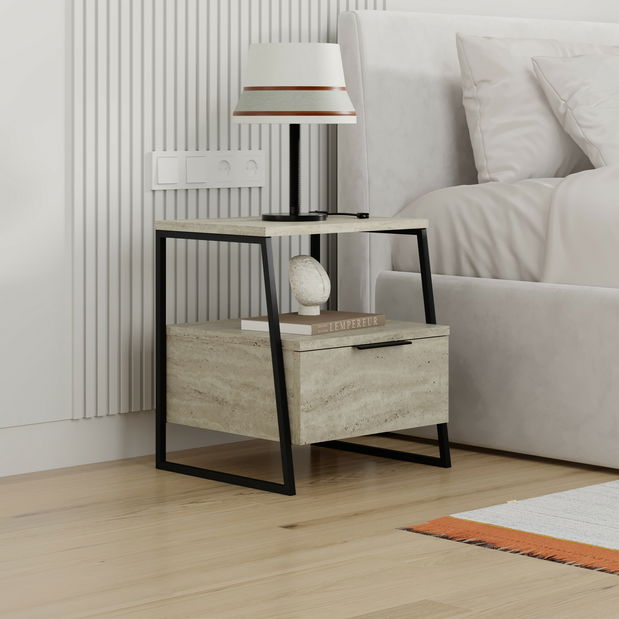 Nočný stolík Pali (travertín)