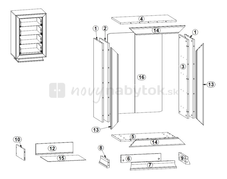 Komoda BRW LARGO CLASSIC KOM4S/6
