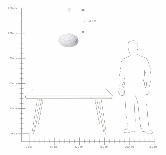 Függő lámpa Egres (fehér)