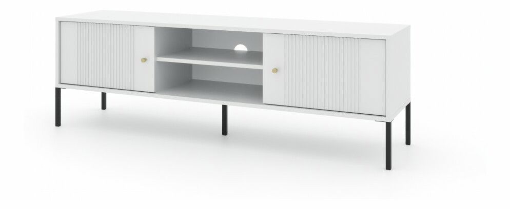 TV stolík/skrinka Isae TV (biela + čierna)