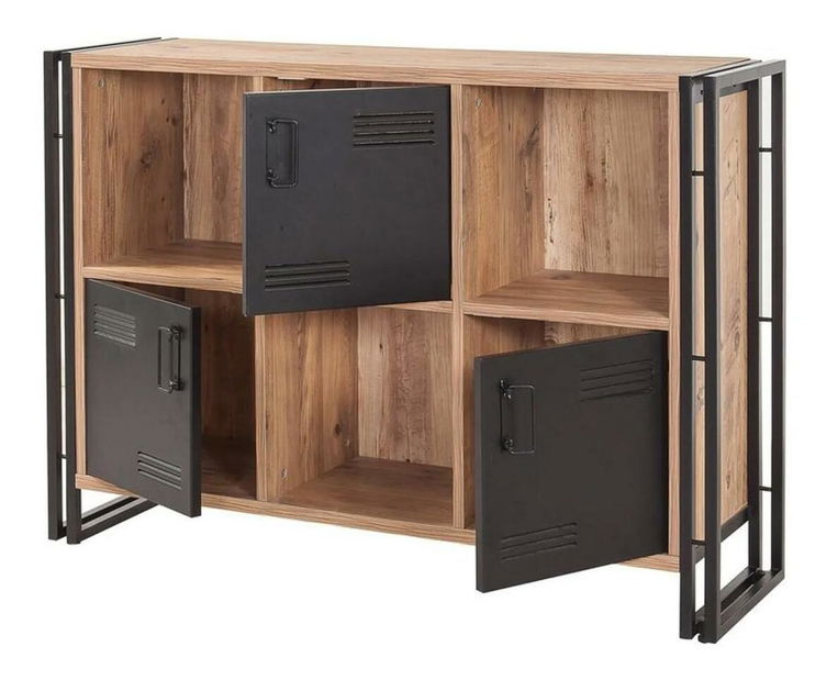 Nappali bútor szett Cosmoletta (borovi atlanti fenyő + fekete)