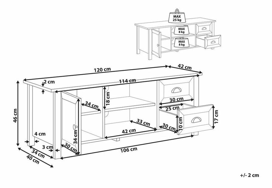 TV stolić Harmony (bijela)