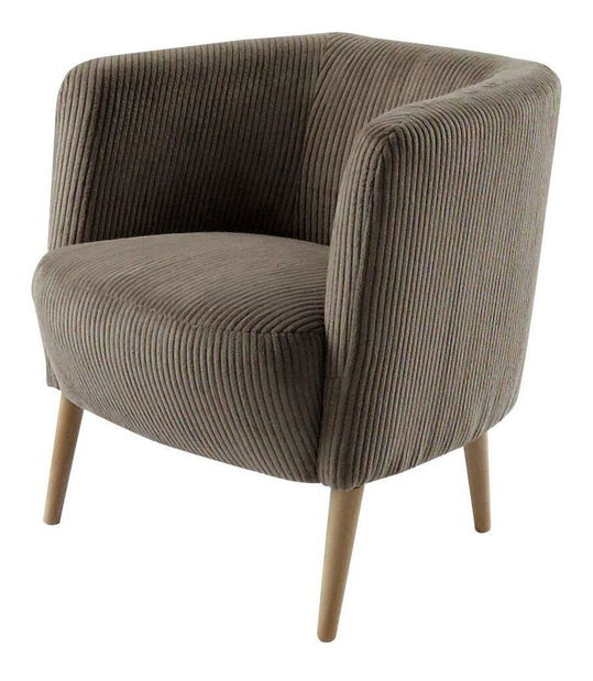 Relaxačné kreslo Alana (sivobéžová + buk) 