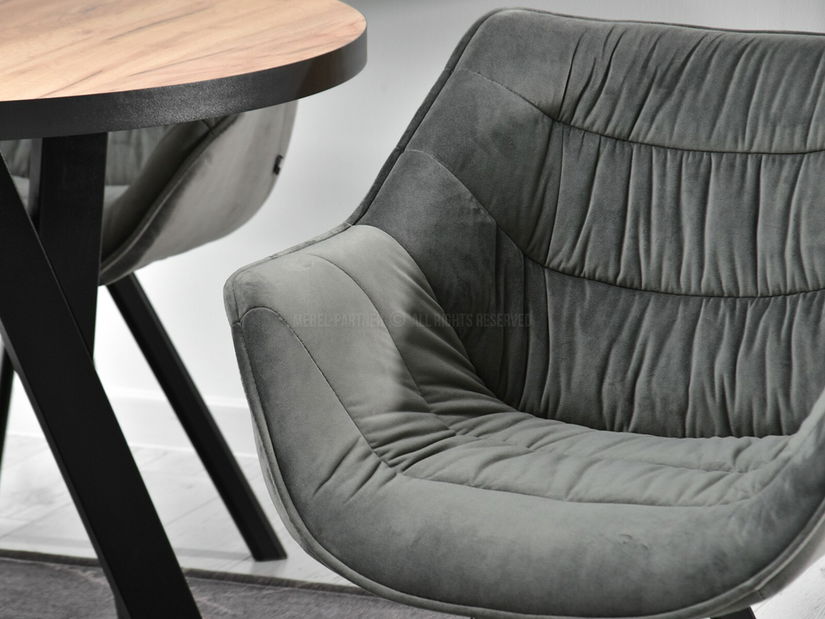 Stolička Nina (sivá + čierna)