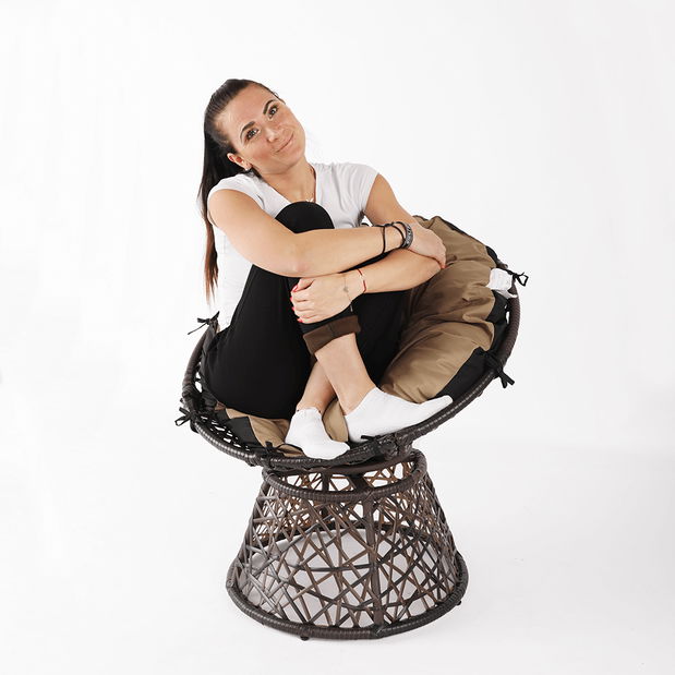 Forgó fotel Trinny (barna + fekete)