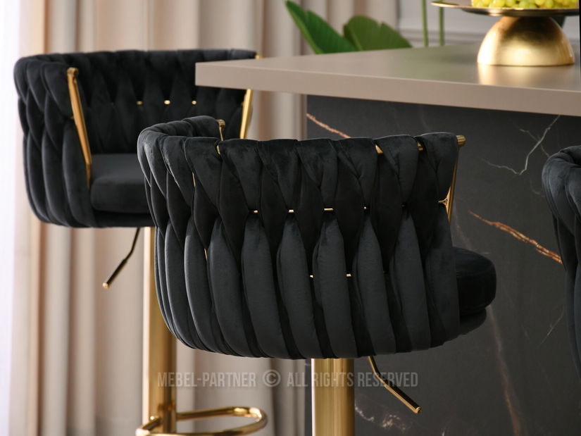 Scaun Adel (negru + auriu)