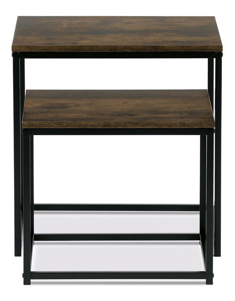 Set 2 príručných stolíkov Algarabias (old style wood)