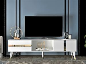 TV asztal/szekrény Vekika 2 (fehér + arany) 