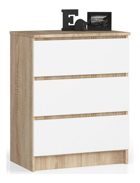 Comodă Kadir TYP1 (stejar sonoma + Alb)