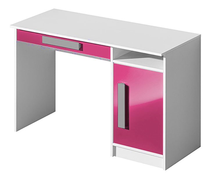 PC asztal Gullia 9 (rózsaszín + szürke)