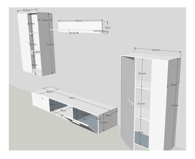 Mobilier living Salesa Stejar sonoma *resigilat