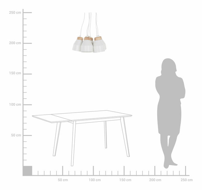 Lampă cu pandantiv Colim (alb)