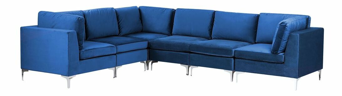 Rohová sedacia súprava Eldridge (modrá) (P)