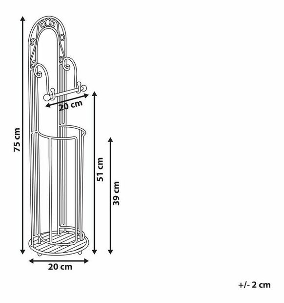 Suport na hărtie igienică Trudy (gri) 